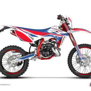 Kit Deco 50cc FIRENZE Beta RR 50 Enduro Blanc Rouge Bleu 2021