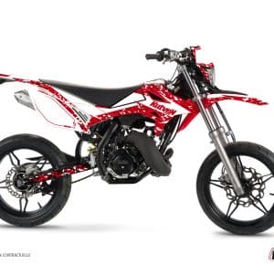 Kit Deco 50cc Predator Beta RR 50 Motard Blanc Rouge 2021