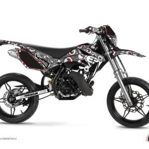Kit Deco 50cc Freegun Eyed Beta RR 50 Motard Gris Rouge 2021