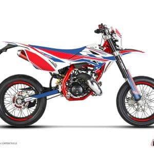 Kit Deco 50cc FIRENZE Beta RR 50 Motard Blanc Rouge Bleu 2021