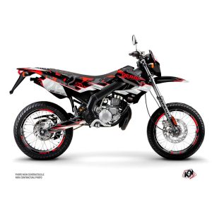 PACK Kit Deco + Housse de Selle 50cc BARBARIAN Derbi Xrace 50 Rouge 2000-2008