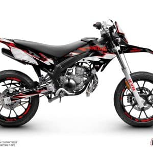 PACK Kit Deco + Housse de Selle 50cc BARBARIAN Derbi Xtreme 50 Rouge 2006-2010