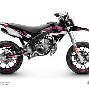 PACK Kit Deco + Housse de Selle 50cc BARBARIAN Derbi Xtreme 50 Rose 2018