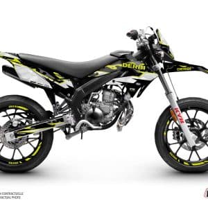 PACK Kit Deco + Housse de Selle 50cc BARBARIAN Derbi Xtreme 50 Jaune Neon 2018