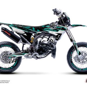 Kit Deco 50cc BARBARIAN Fantic XM 50 Turquoise 2021-2023