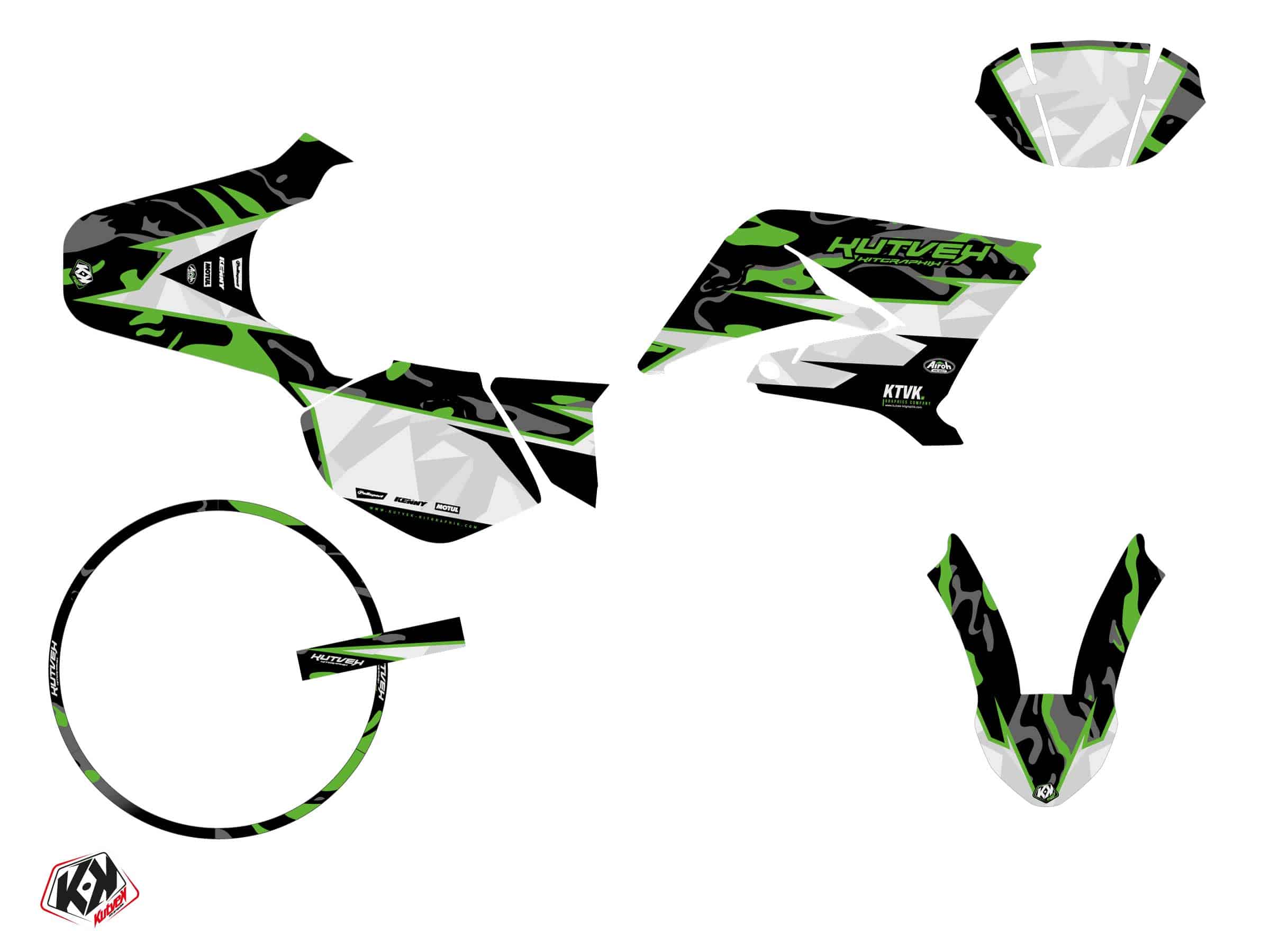 PACK Kit Deco + Housse de Selle 50cc BARBARIAN MBK Xlimit Vert 2007-2011 – Image 2