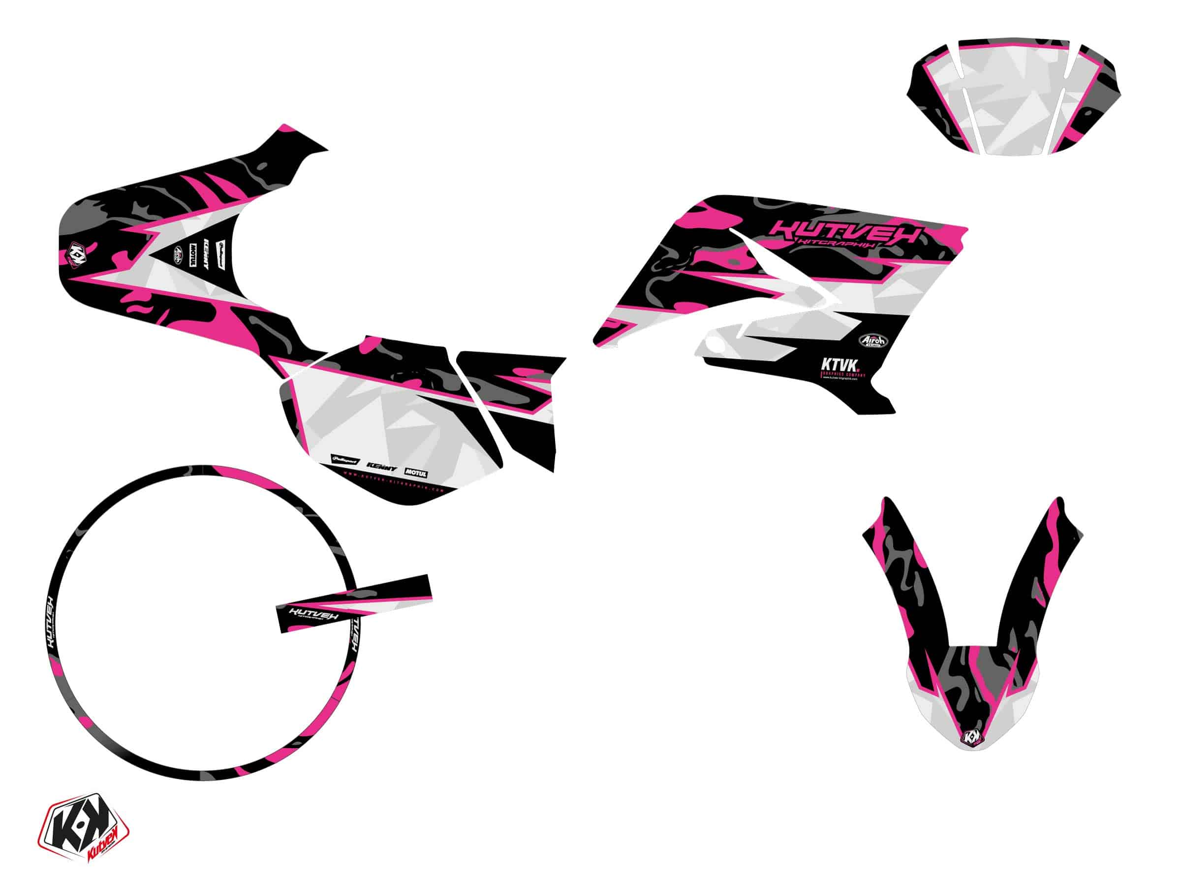 PACK Kit Deco + Housse de Selle 50cc BARBARIAN MBK Xlimit Rose 2007-2011 – Image 2