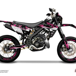 PACK Kit Deco + Housse de Selle 50cc BARBARIAN Rieju MRT 50 Rose 2009-2022