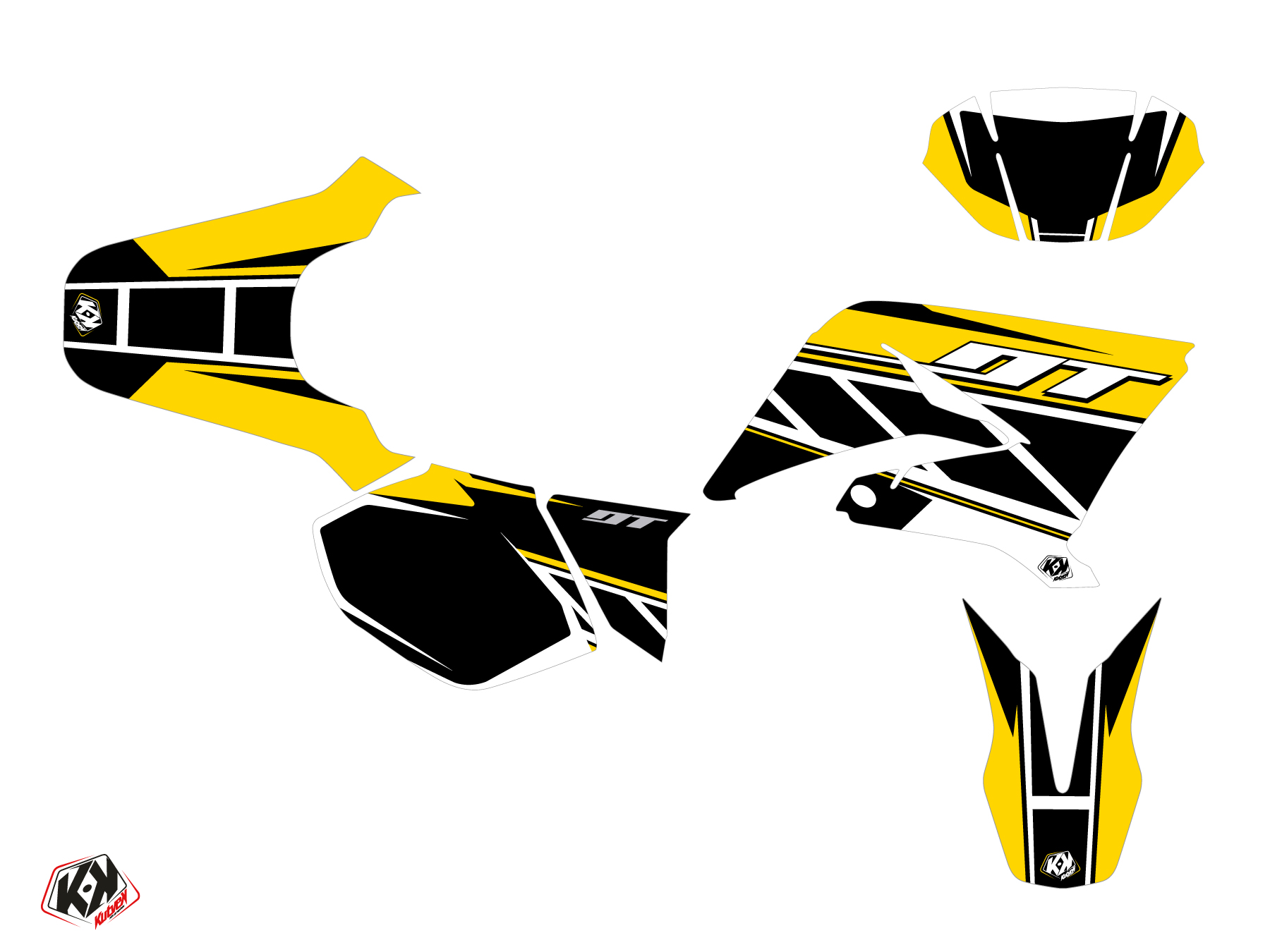 Kit Deco 50cc Replica Yamaha DT 50 Jaune 2007-2011 – Image 2