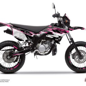 PACK Kit Deco + Housse de Selle 50cc BARBARIAN Yamaha DT 50 Rose 2007-2011