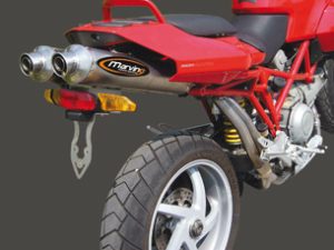 Silencieux Superline MULTISTRADA Small Oval Alu Homologués - Vendus par Paire 2003-2009