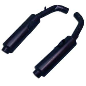 Silencieux Rond CBR 1000 F / Ronds Ø100 Noirs Homologués - Vendus par Paire 1987-1988