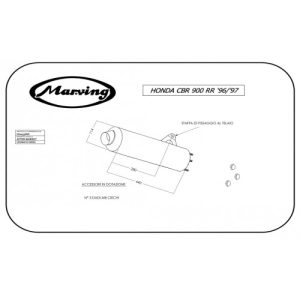 Silencieux Rond CBR 900 RR / Rond Ø114 Noir Homologué 1996-1997