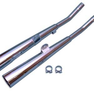 Silencieux Marvi Z 750 2 CYLINDERS Chromés Homologués - Vendus par Paire 1976-1979