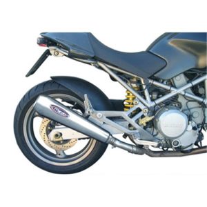 Sil. RACING STEEL MONSTER 600 Homologués Vendus par Paire Inox Coniques Embout Ø110 1993-2006