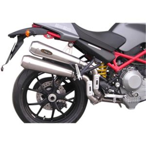 Sil. RACING STEEL S4R/S4RS Homologués-Dble Sortie Droite Inox Coniques Embout Ø110 2007-2008