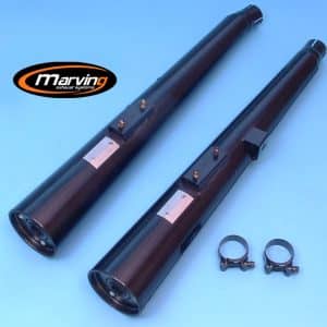 Silencieux Marvi GSX 550 KATANA Noirs Homologués - Vendus par Paire 1981-1983