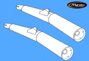 Silencieux Master XJ 750 SECA Chromés Homologués - Vendus par Paire 1981-1982