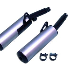Silencieux Rond XJ 600 Rond Ø100 Noirs Revêtement Alu Homologués - Vendus par Paire 1984-1991