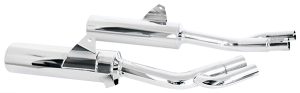 Silencieux Rond FZX 750 PHASER Ø110 Chromés Homologués - Vendus par Paire 1986-1998