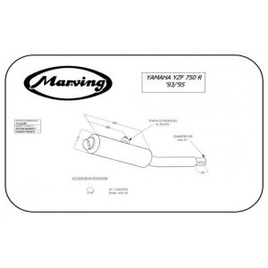 Silencieux Rond YZF 750 R / Ø114 Chromé Homologué 1993-1995