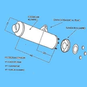 Silencieux Rond YZF 1000 THUNDER ACE Ø104 Chromé Revêtement Alu Non Homologuée 1996-2001