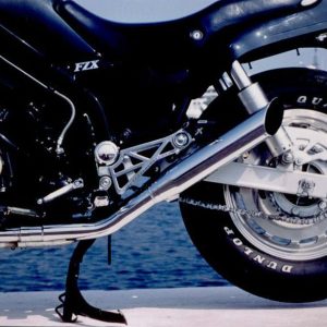 Silencieux Legend FZX 750 PHASER Turn Out Chromés Non Homologués - Vendus par Paire 1986-1998