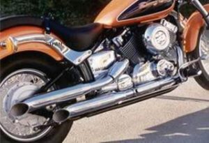 Silencieux Legend XVS 650 DRAG STAR Turn Out Chromés Non Homologués - Vendus par Paire 1997-2001