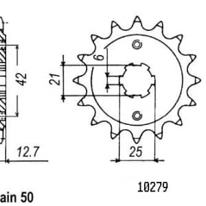 Pignon 18 Dents - Pas 530 - Similaire JTF288 1971-1977