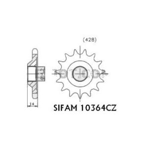 Pignon 17 Dents - Pas 428 - Similaire JTF364 1990