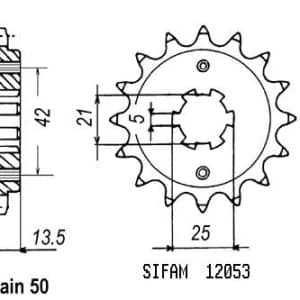 Pignon 14 Dents - Pas 530 - Similaire JTF725 1985-1987