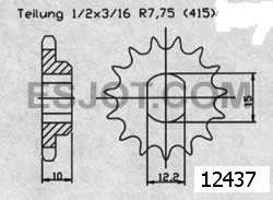 Pignon 11 Dents - Pas 415 2001-2023