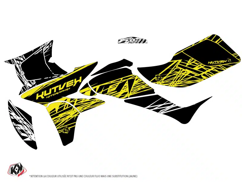 Kit Déco Quad Eraser Fluo Honda 450 TRX Jaune () 2006-2007 – Image 2
