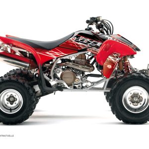 Kit Déco Quad Eraser Honda 450 TRX Rouge Blanc () 2008-2009