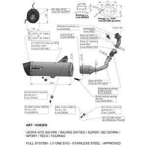 Ligne Complète LV ONE EVO GTS 300 HPE - Homologué 2021-2024
