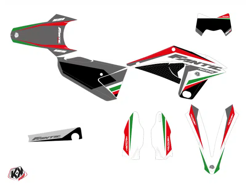 Kit Deco Moto Cross Mantova Fantic 125 XE Vert 2021-2022 – Image 2