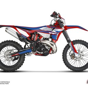 Kit Deco Moto Cross FIRENZE Beta RR 2T 125 Rouge Bleu 2020-2022
