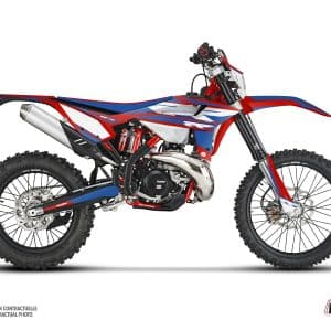 Kit Deco Moto Cross FIRENZE Beta RR 2T 200 Rouge Bleu 2020-2022