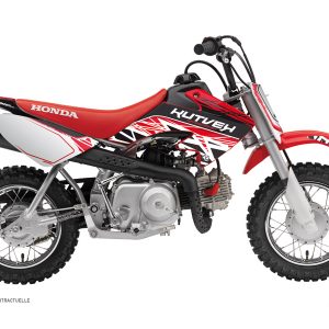 Kit Deco Moto Cross Eraser Honda 50 CRF Rouge Blanc 2007-2012
