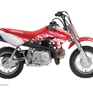Kit Deco Moto Cross Eraser Honda 50 CRF Blanc Rouge 2007-2012