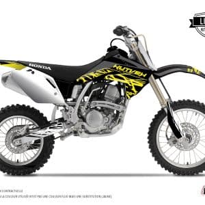 Kit Deco Moto Cross Eraser Fluo Honda 125 CR Jaune 2004-2007