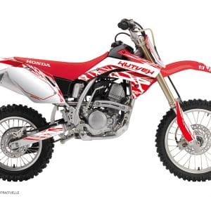 Kit Deco Moto Cross Eraser Honda 150 CRF Blanc Rouge 2007-2024