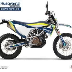 Kit Deco Moto Cross Rocky Husqvarna 701 Enduro Bleu 2015-2022