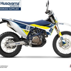 Kit Deco Moto Cross Heyday Husqvarna 701 Enduro Bleu Jaune 2015-2022