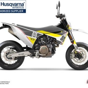 Kit Deco Moto Cross Heyday Husqvarna 701 Supermoto Gris Jaune