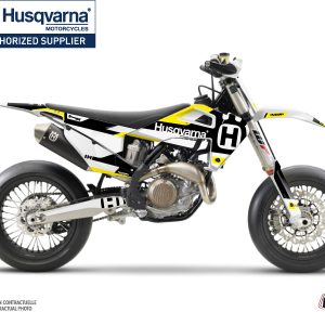 Kit Deco Moto Cross Block Husqvarna 450 FS Noir Jaune 2014-2015