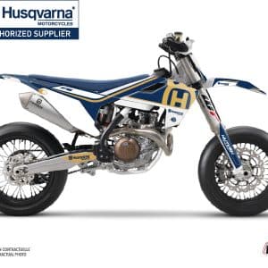 Kit Deco Moto Cross Heritage Husqvarna 450 FS Bleu 2016-2018