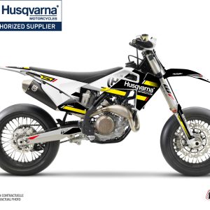 Kit Deco Moto Cross Split Husqvarna 450 FS Noir Jaune 2016-2018