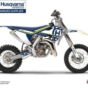 Kit Deco Moto Cross Heritage Husqvarna TC 50 Bleu Blanc 2019