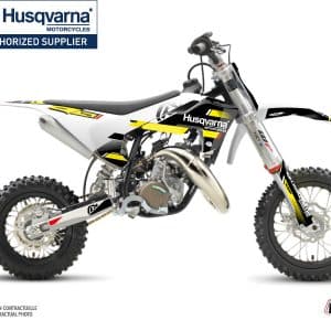 Kit Deco Moto Cross Split Husqvarna TC 50 Noir Jaune 2019